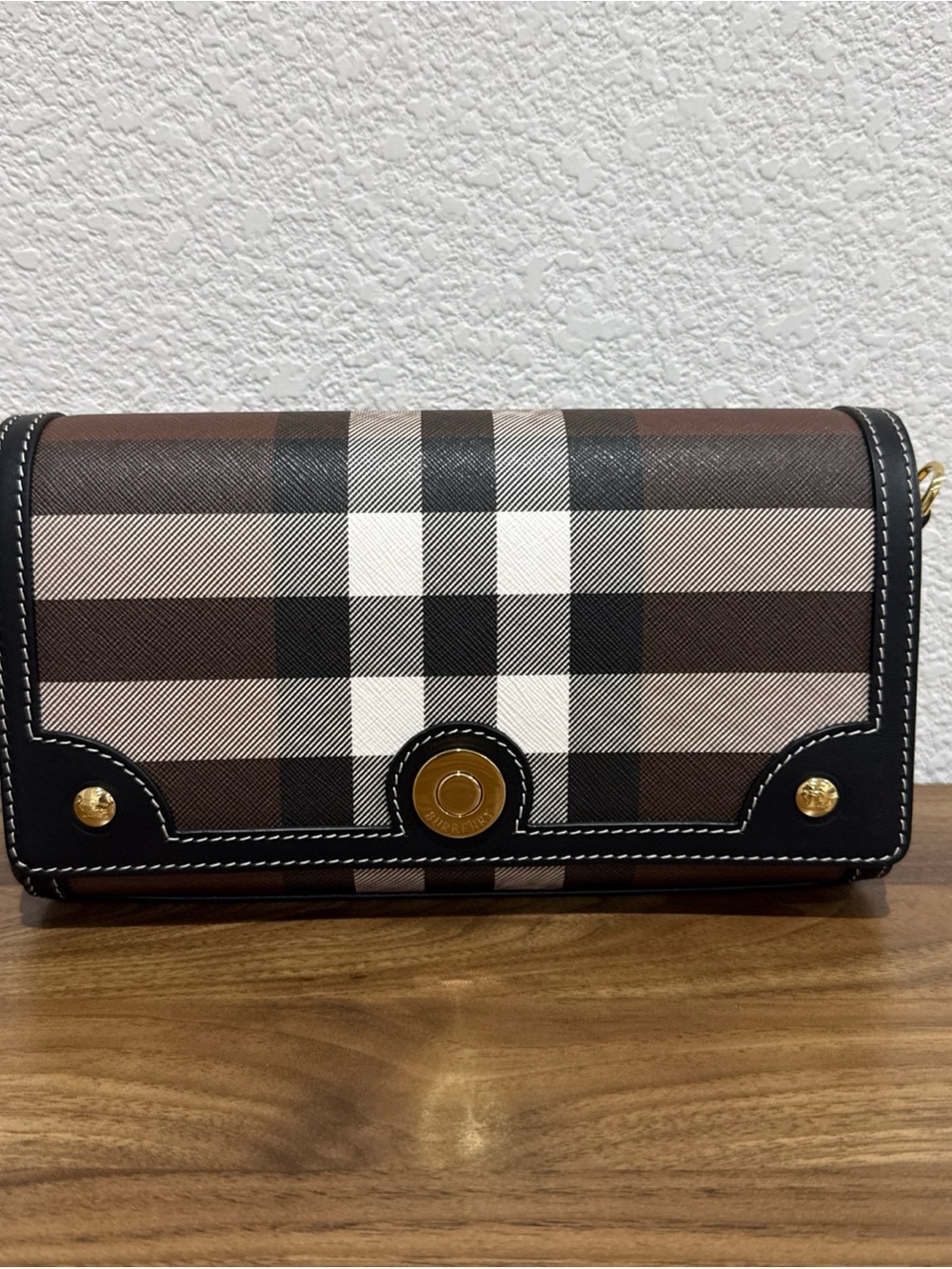 Birch brown Burberry top handle note bag - Picture 1 of 6
